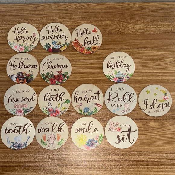 Floral Baby Milestone Cards Set - Picture 4 of 6